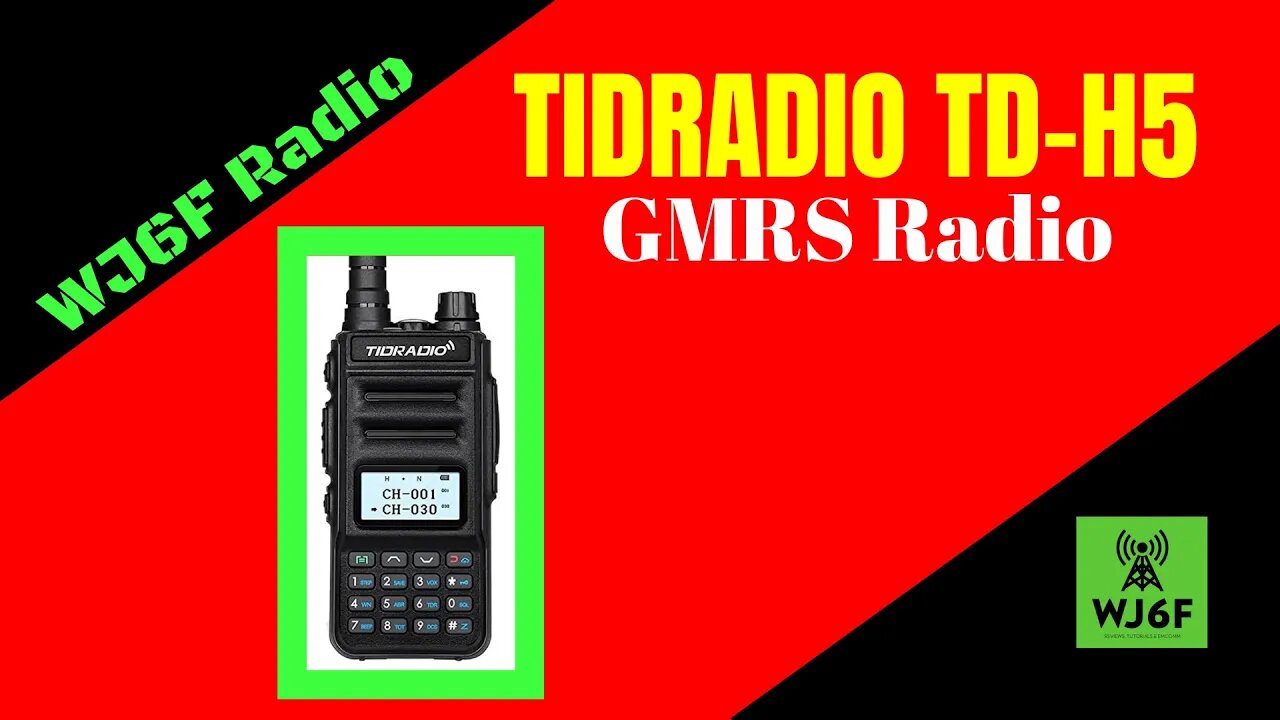 TIDRADIO TD-H5 GMRS Radio Overview and Programming