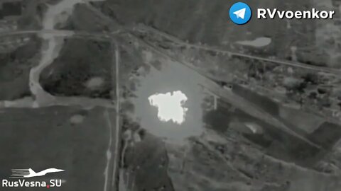 Russian Caliber Cruise Missile Destroys A Ukranaina Munitions Depot