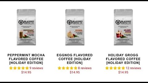 Blackout Coffee Co. Holiday Taste Test Holiday Grogg and Peppermint Mocha!