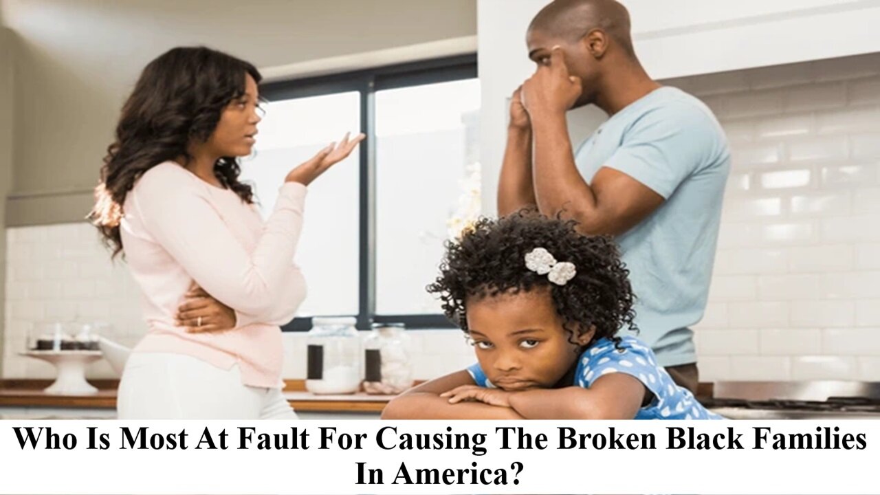 Who Is Most At Fault For Causing The Broken Black Family Problem In America?