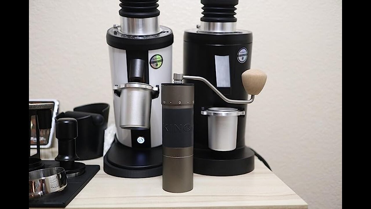 KINGrinder K 6 Iron Grey Manual Hand Coffee Grinder 240 Adjustable Grind Settings for Aeropress...