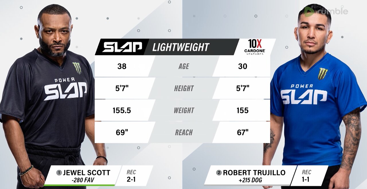 Power Slap 1: Jewel Scott vs Robert Trujillo | Prelims