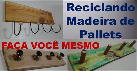 3 IDEIAS CRIATIVAS DE CABIDEIROS COM MADEIRAS DE PALLETS - FAÇA VOCÊ MESMO @lucibuzo