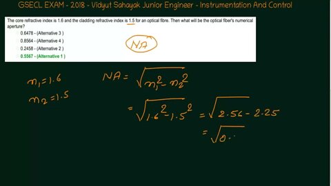 022 | Optical Instrumentation | Instrumentation & Control | GSECL 2018 VS JE |