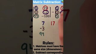 matrix rules from algebra