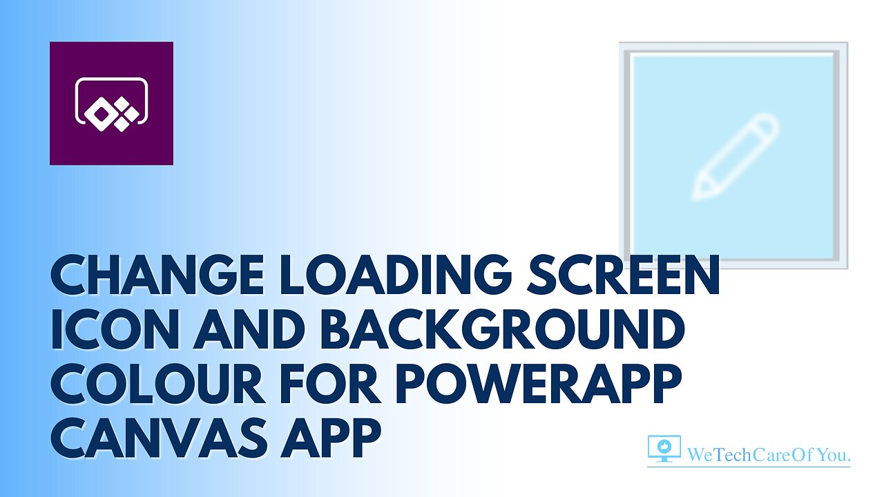 Change loading screen icon and background colour for PowerApp Canvas App