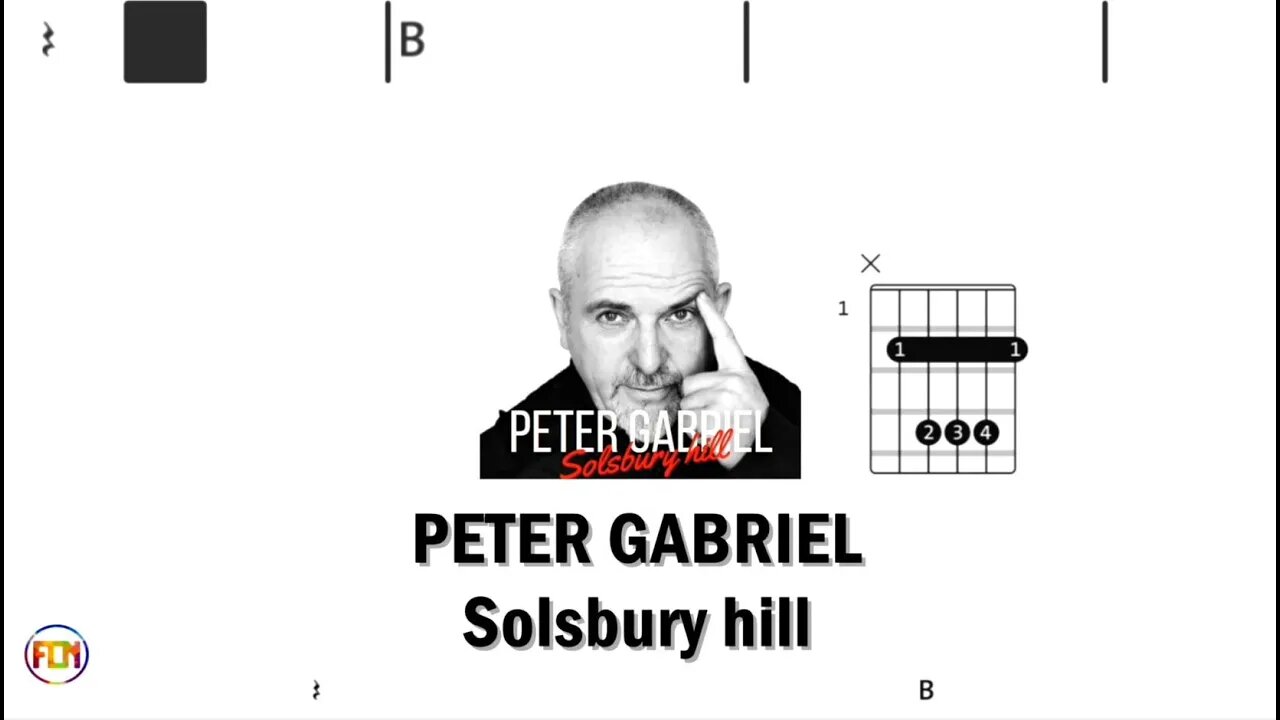 PETER GABRIEL Solsbury hill - (Chords & Lyrics like a Karaoke) HD