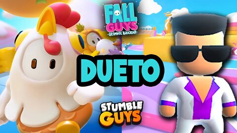 Dueto de Fall Guys e Stumble Guys ao vivo com o Play Place Games