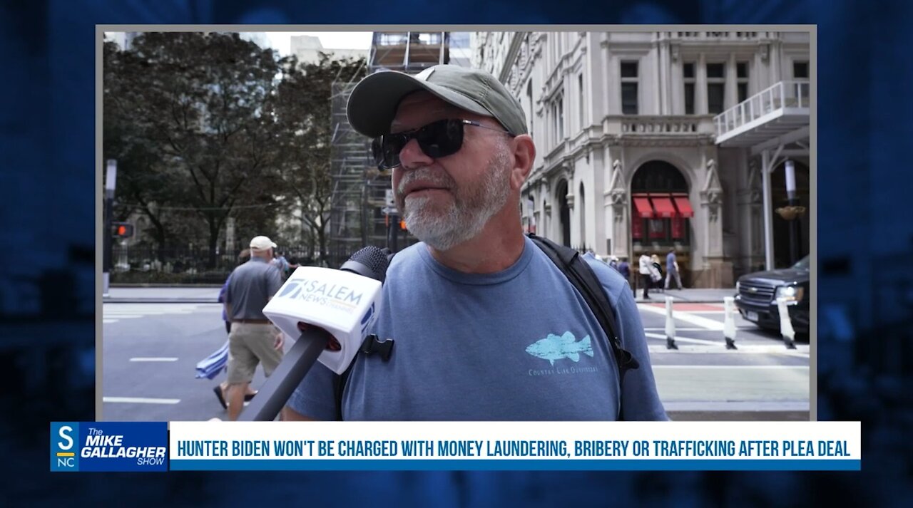 Mike discusses a Salem News Channel team interviewing New Yorkers reacting to the Hunter Biden plea deal