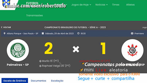 campeonato Brasileiro 2023 PALMEIRAS 2X 1 CORINTHIANS - rodada 3