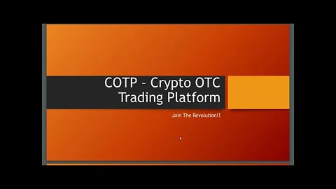 COTP Presentation | How to make money every 2 hours without RISKS