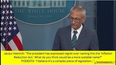Jacqui Heinrich: The president has expressed regret over naming this the 'Inflation