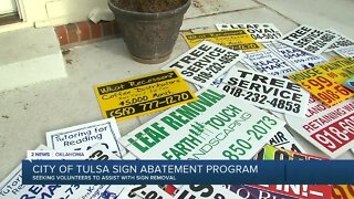 City of Tulsa seeking volunteers to help with sign removal