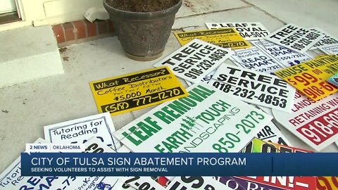 City of Tulsa seeking volunteers to help with sign removal