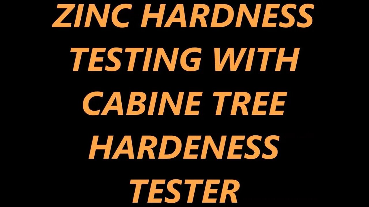 Testing Zinc Hardness With The Cabine Tree Hardness Tester