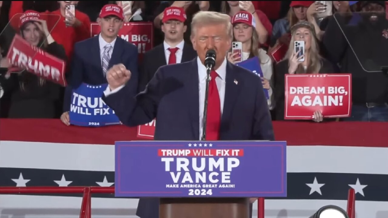 LIVE ~ President Donald Trump Speaks at a Rally in Raleigh, North Carolina November 3 2024