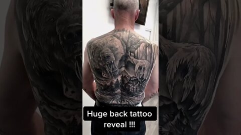 Huge Back Tattoo Revealed #shorts #tattoo #inked