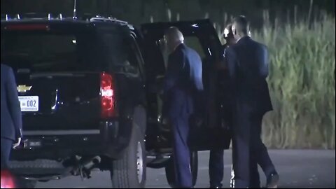 Biden Struggles To Get Into His SUV