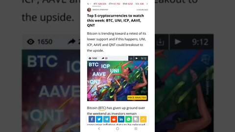 Top 5 cryptocurrencies to watch 2022 #cryptomash #cryptomashnews #cryptonews #viralvideo2022