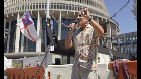 Dr. Emanuel Garcia, Anti-Mandate Protest, New Zealand Parliament, Wellington, 17 Feb, 2022