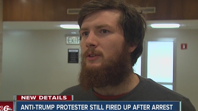 Anti-Trump protester speaks out after arrest