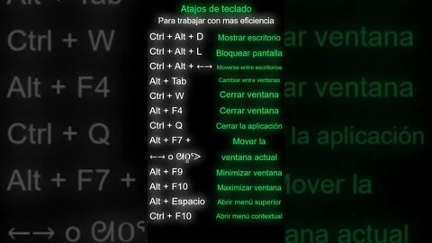Atajos de teclado para ser mas eficiente
