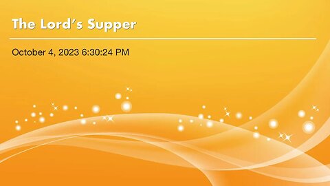 The Lord’s Supper