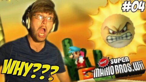 THE RETURN OF THE ANGRY SUN (and rage) || Newer Super Mario Bros. Wii (Part 4)
