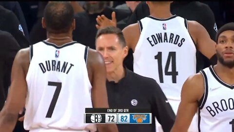 Steve Nash YELLS at DURANT after misses Buzzer Beater shot!