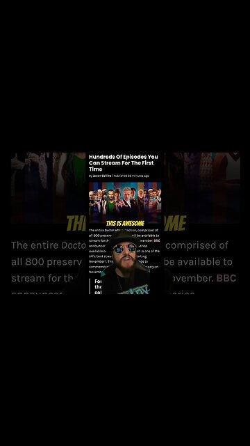 “Doctor Who” Fans REJOICE! All 800 Episodes Will Be Available To Stream! #doctorwho #shorts