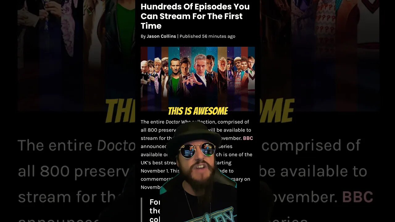 “Doctor Who” Fans REJOICE! All 800 Episodes Will Be Available To Stream! #doctorwho #shorts