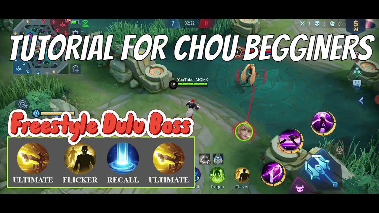 HOW TO USE CHOU FOR BEGINNERS | FREESTYLE, COMBO, SKILLS 2022 (MLBB)