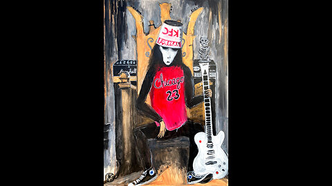 'Emperor Buckethead' Original Art Painting Timelapse 11-29-23