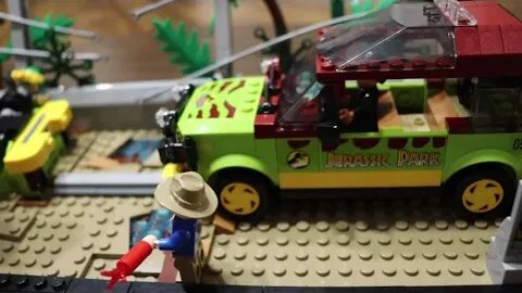 Jurassic park t rex breakout full Lego toy build time lapse
