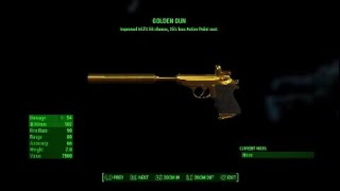 Fallout 4: Golden pistol Realistic Gameplay