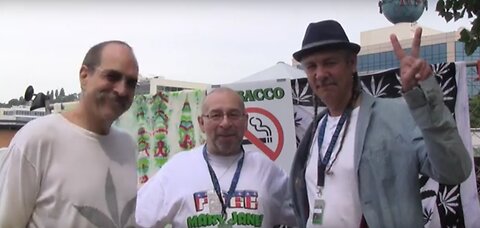 Dr Bob Melamede, Steve Deangelo and Casper Leitch at 2012 Seattle Hempfest