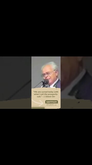 We Are Cursed Today With the Prosperity Cult - J. Edwin Orr #shorts