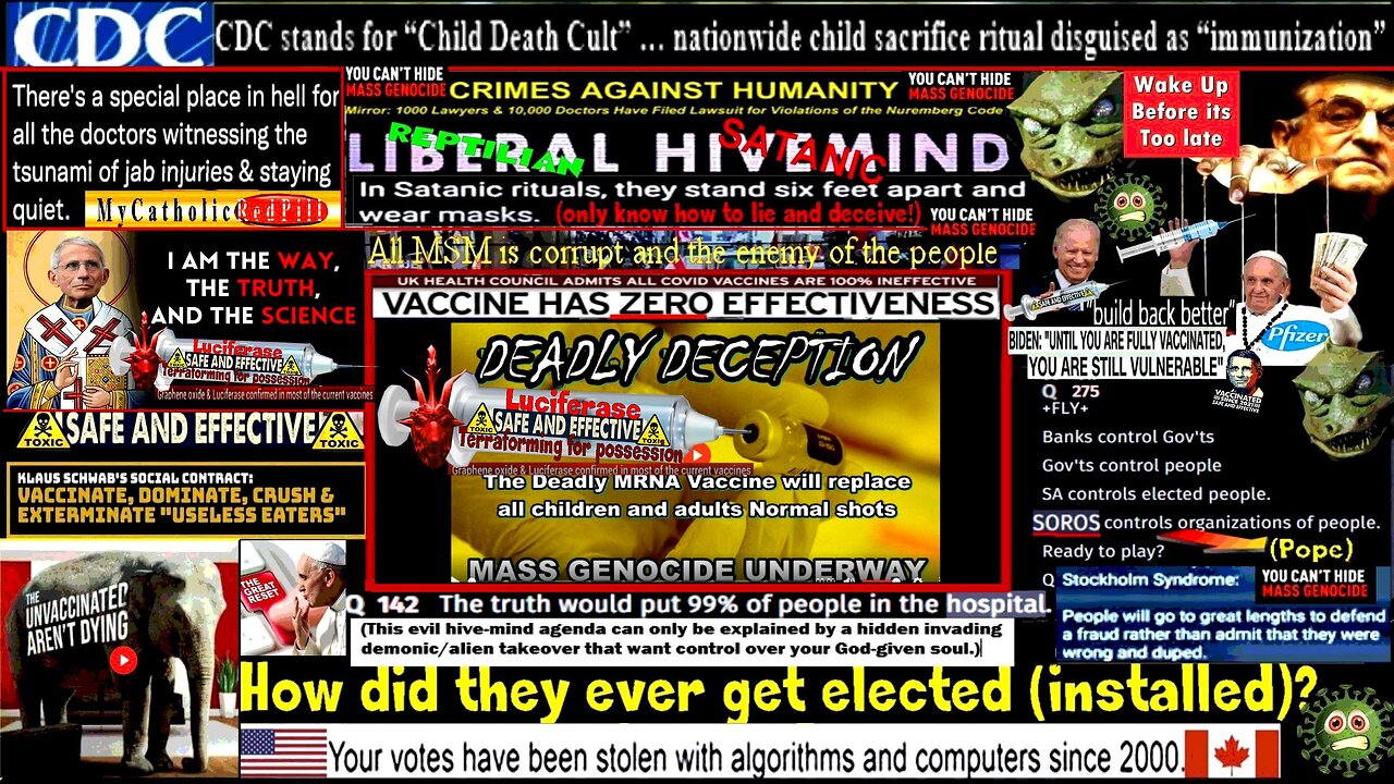 DEADLY DECEPTION - ALL NORMAL SHOTS (Flu, etc.) ARE TO BE REPLACED WITH THE DEADLY MRNA VACCINE
