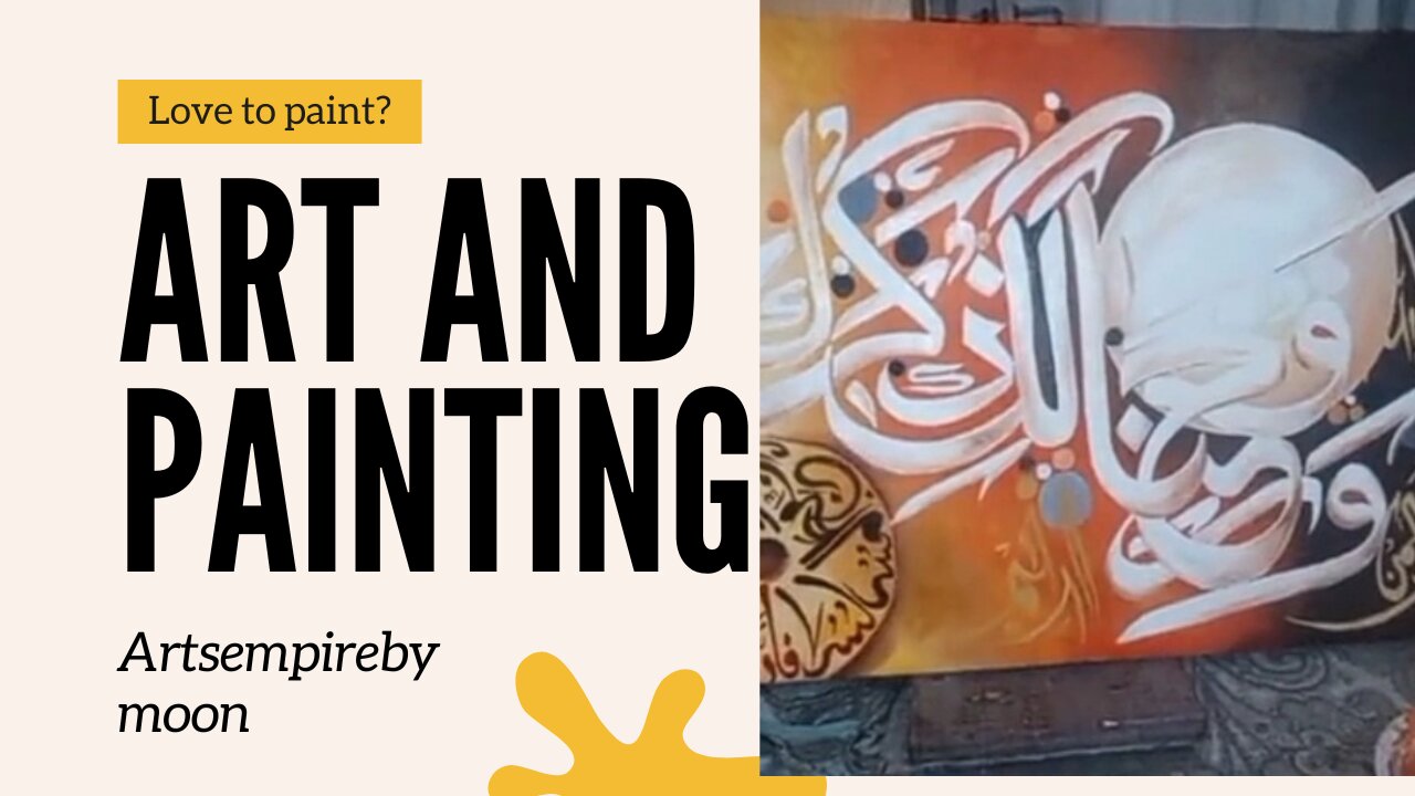 Beautiful calligraphy painting
