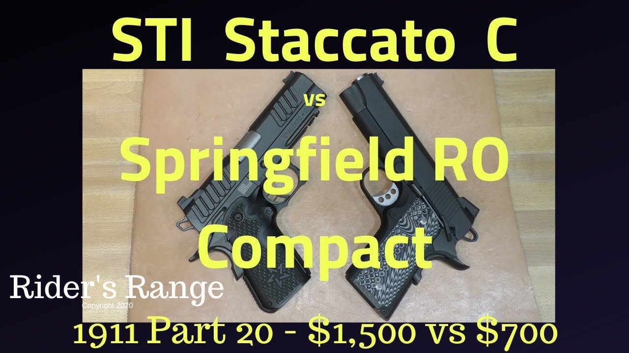 1911 Series Part 20 - Staccato C vs Springfield Range Officer Compact 9mm