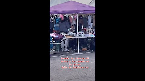 Party at flea market