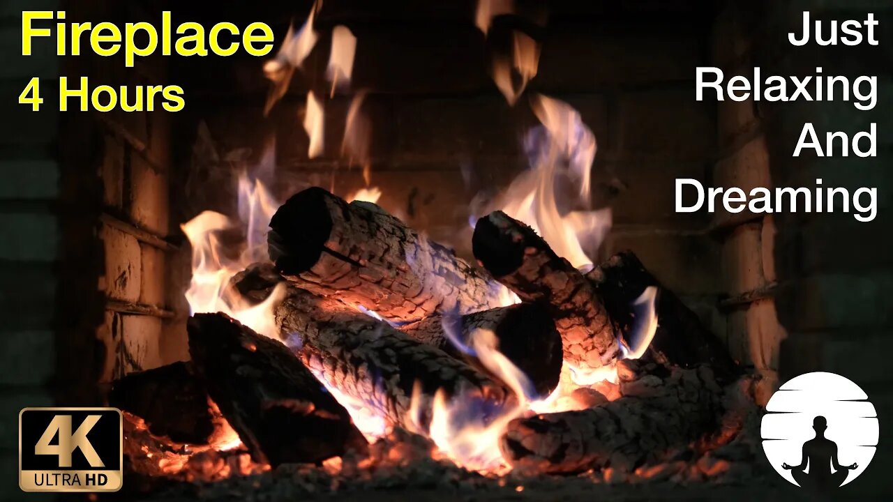 🔥 Best Fireplace 4K to Relax and Dream with Crackling Fire Sound 4 HOURS 🔥 Deep Relaxation & Sleep 🔥