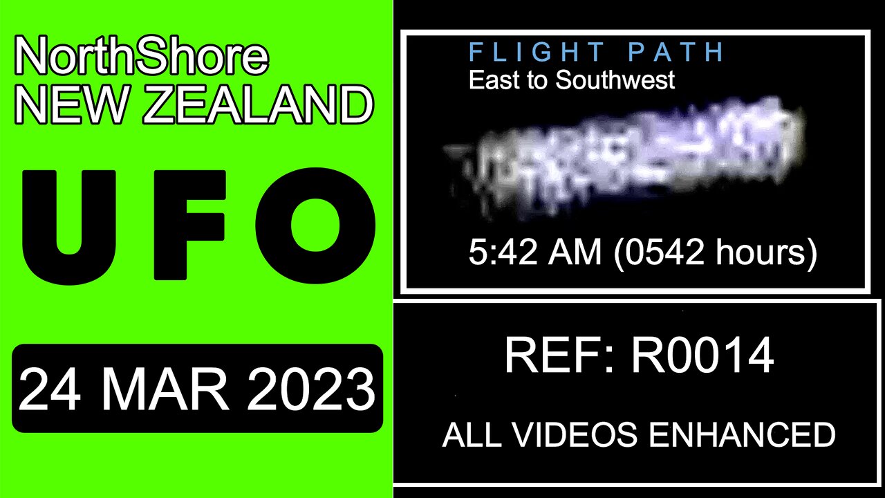 UFO NEW ZEALAND, 24 MAR 2023, REF R0014, NorthShore, Flight Path East to Southwest