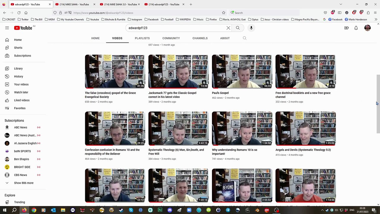 Edwardpf123 does not do videos on Mike, Edwardpf123 does videos on doctrine