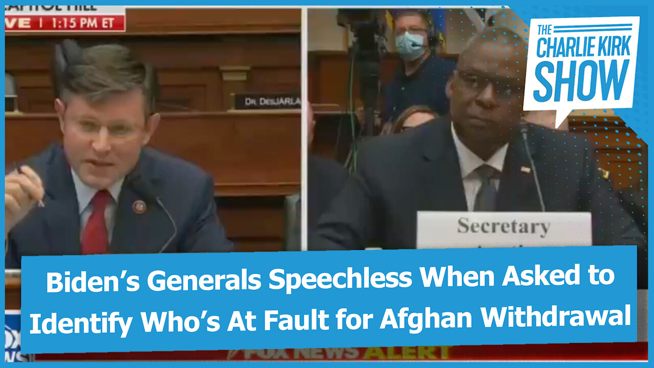 Biden’s Generals Speechless When Asked to Identify Who’s At Fault for Afghan Withdrawal