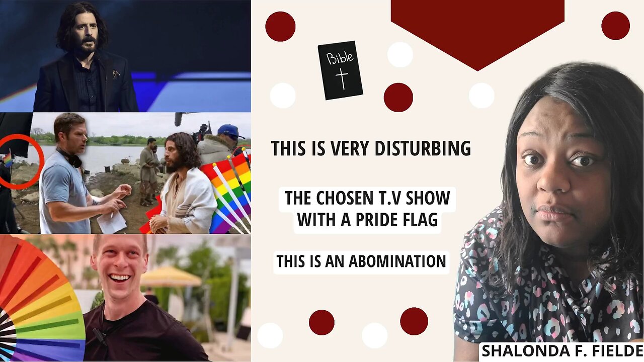 The Chosen t.v show with a pride flag(abomination)