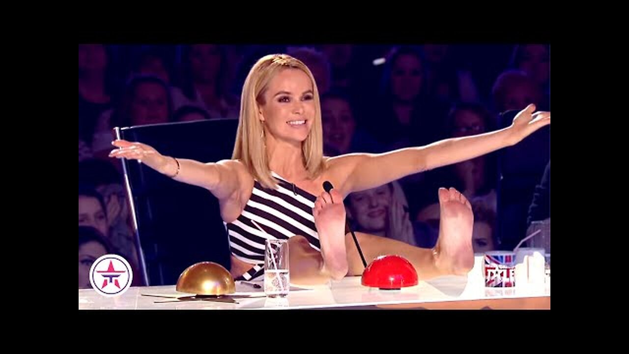 Amanda Holden's Feet on BGT Judging Table After NAUGHTY Audition