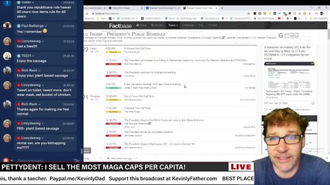 The #LieStream. So much Trump today. Come chat and fat-check with me.