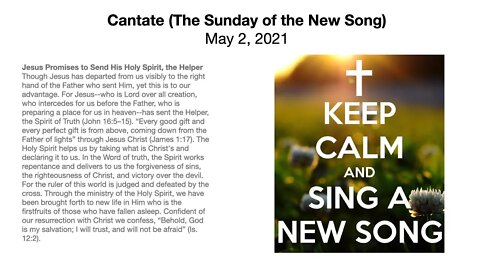 The Sunday of the New Song - Cantate - May 2, 2021