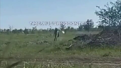 Russian Soldier Tosses A Land Mine And Almost Goes Straight To Hell